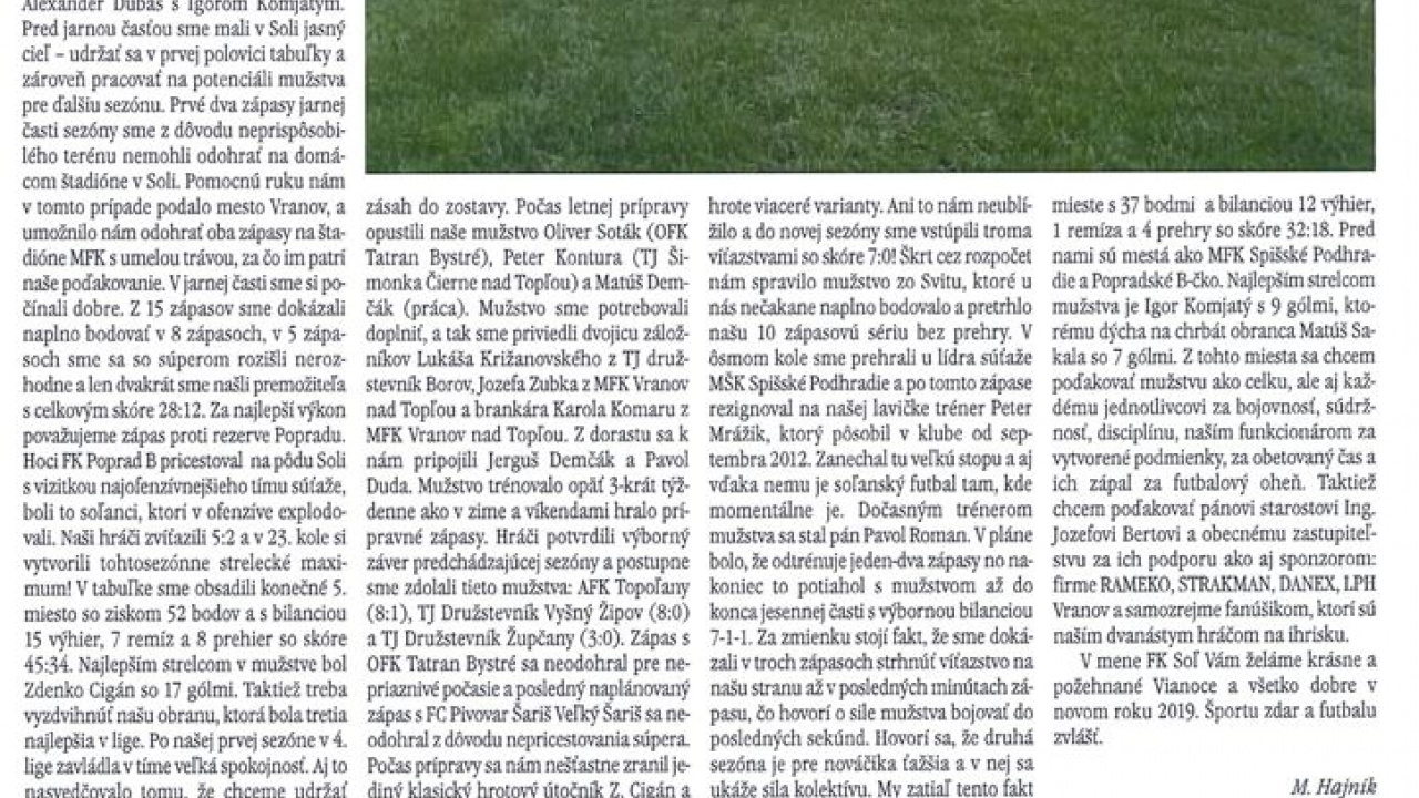 Solianske noviny 2018 