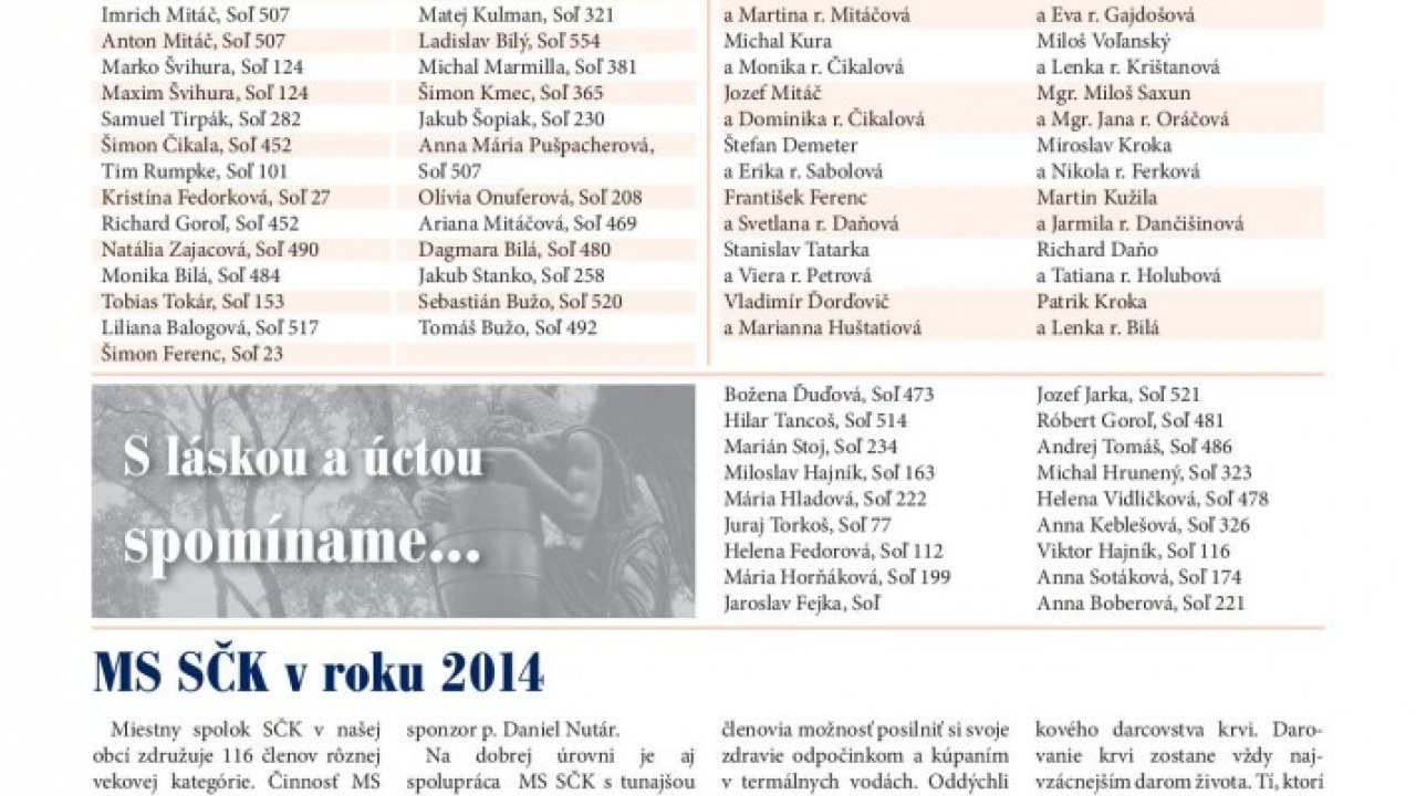 Solianske noviny 2014 