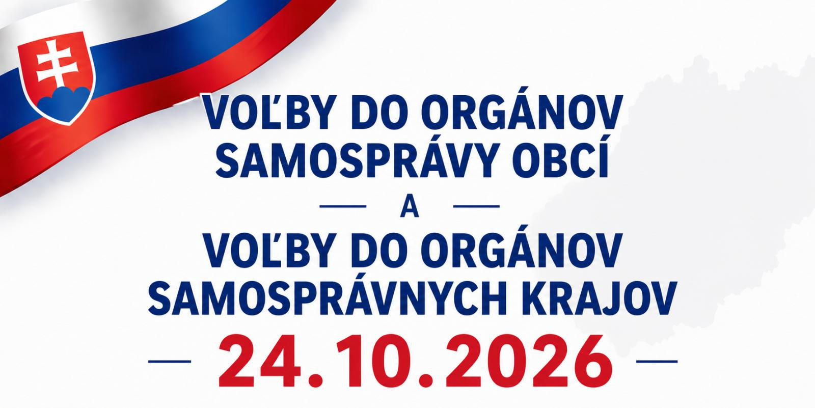 Plagát voľby do orgánov samosprávy obci a voľby do orgánov samosprávnych krajov
