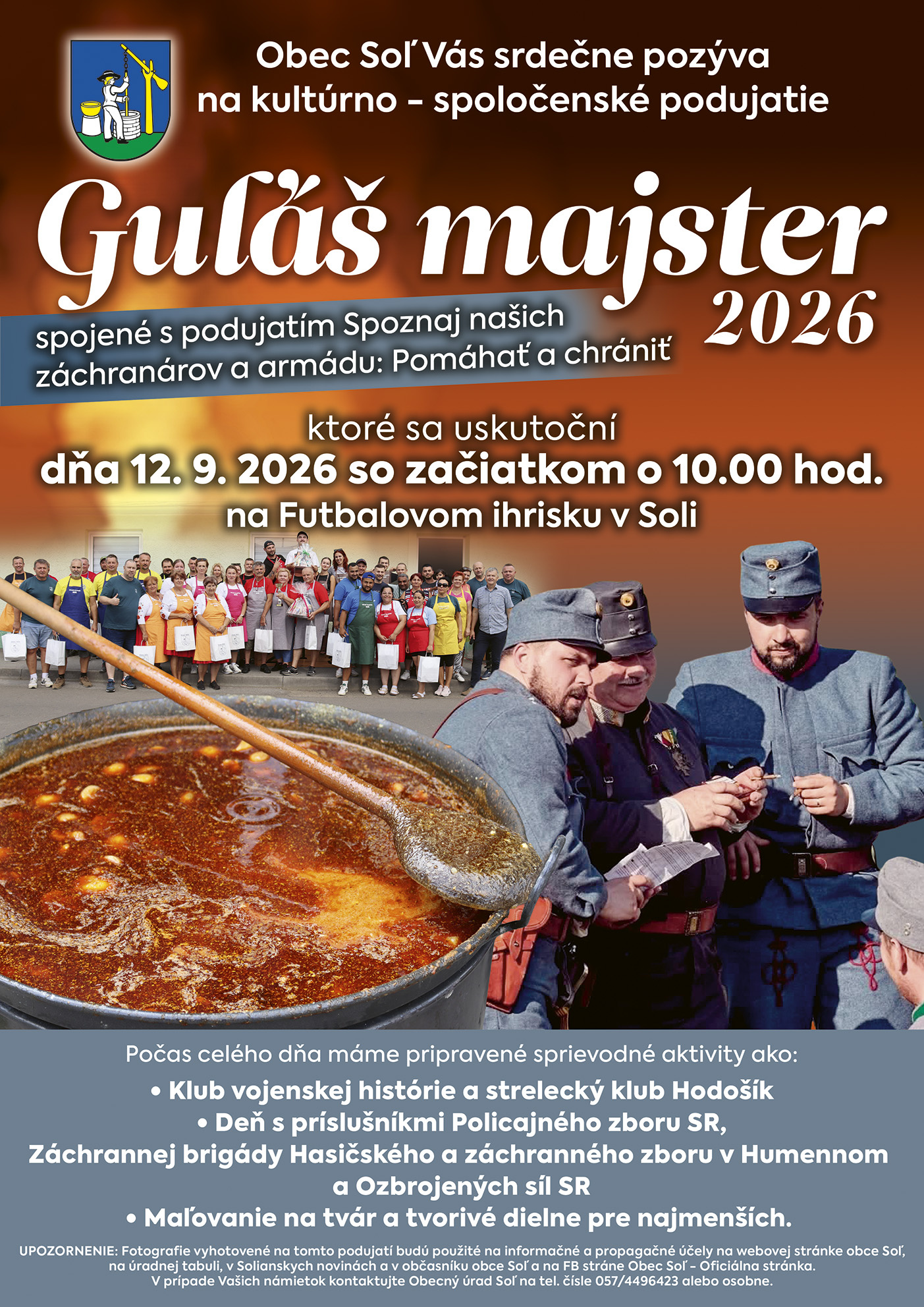 Plagát pozvánka na súťaž vo varení guľáša