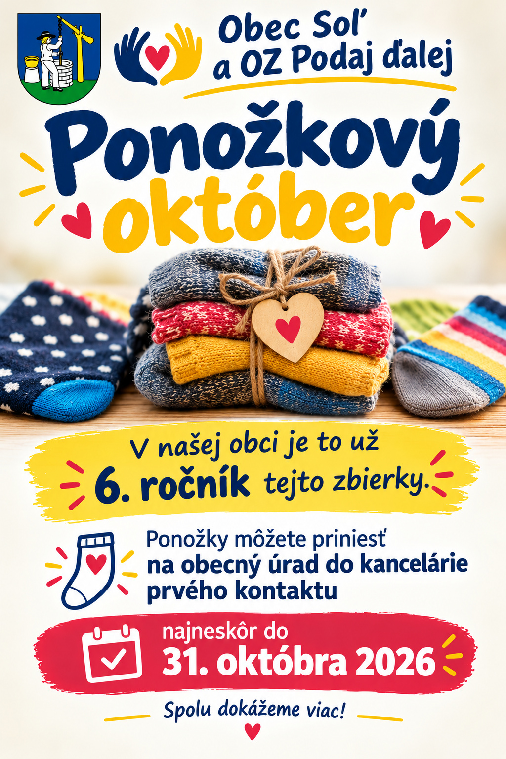 Plagát Ponožkový október v našej obci
