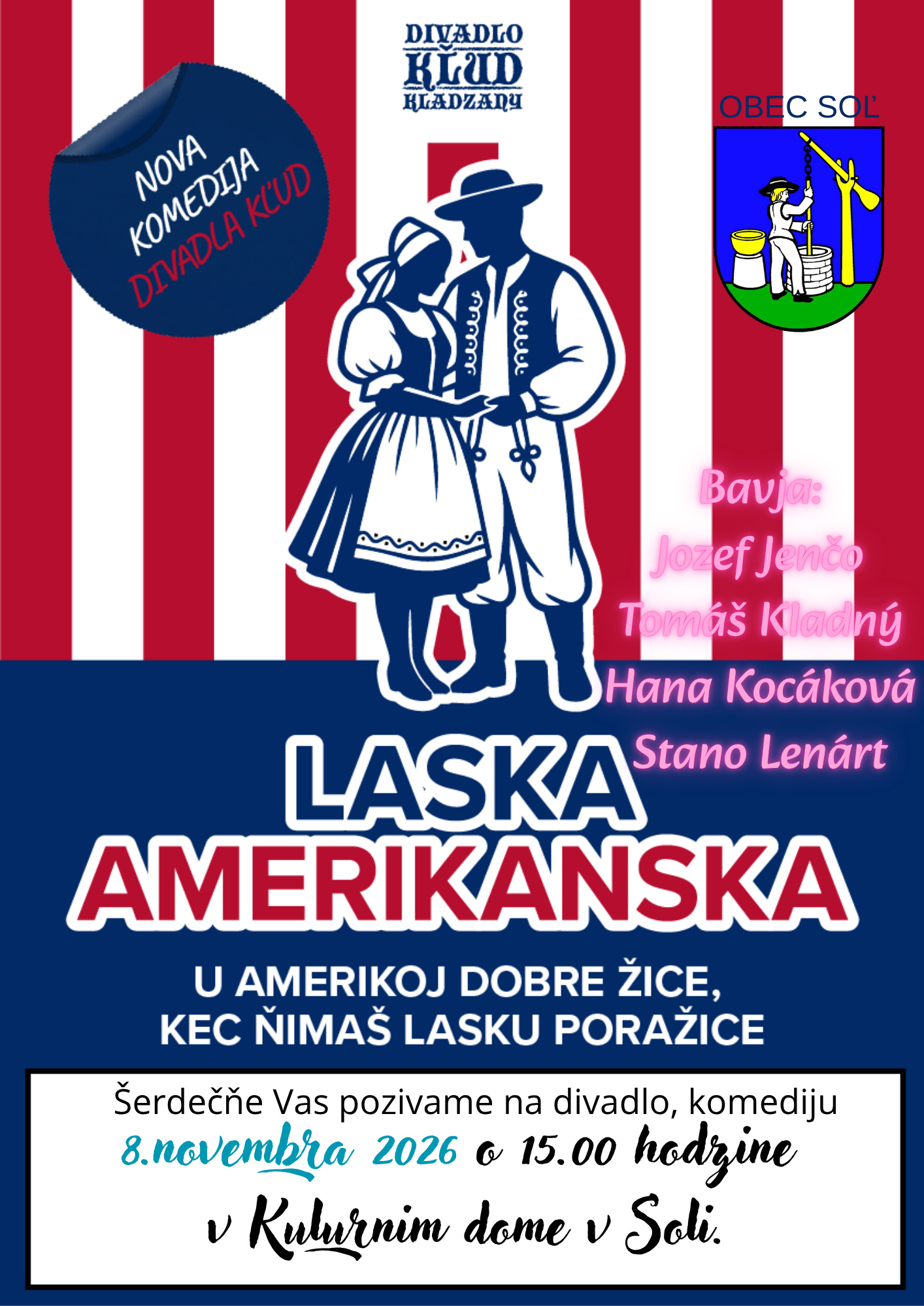 Plagát pozvánka na divadlo KĽUD